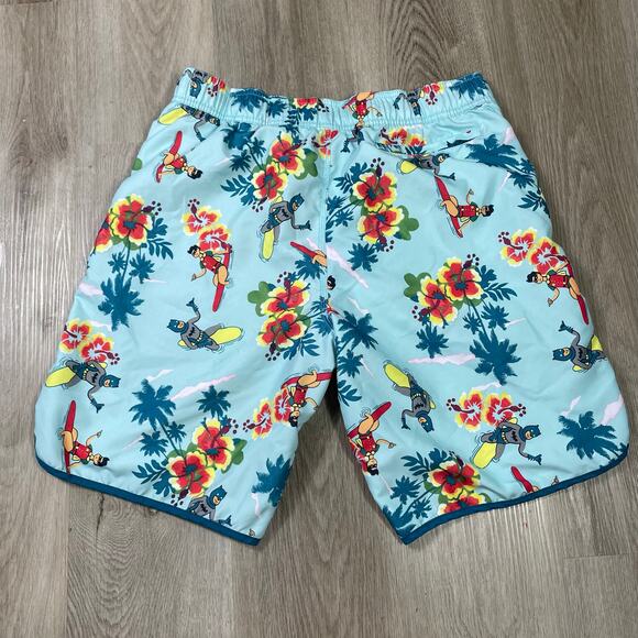 DC Comics Batman Surf Swim Trunks Mens Large Hawaiian Floral Boardshorts‎ - Picture 4 of 10